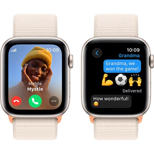 Apple Watch SE GPS 44mm - Cellular - Alumínio Luz das estrelas | Bracelete Loop Luz das estrelas - Image 3