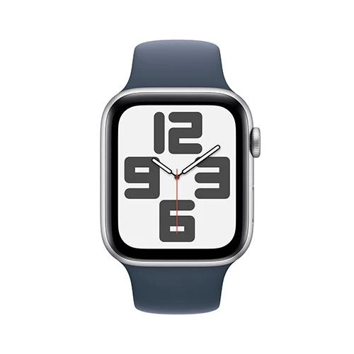 Apple Watch SE GPS 44mm - Cellular - Alumínio Prateado | Bracelete Desportiva Azul trovoada - M/L - Image 2