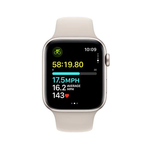 Apple Watch SE GPS 44mm - Alumínio Luz das estrelas | Bracelete Desportiva Luz das estrelas - S/M - Image 5