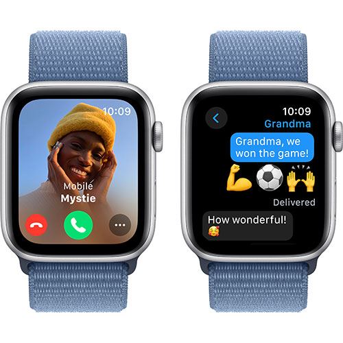 Apple Watch SE GPS 44mm - Alumínio Prateado | Bracelete Loop Azul - Image 3