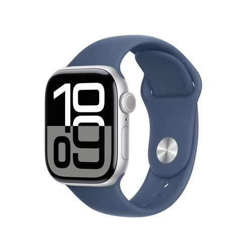 Apple Watch Series 10 GPS 42mm - Cellular - Alumínio Prateado | Bracelete Desportiva Azul Denim- M/L