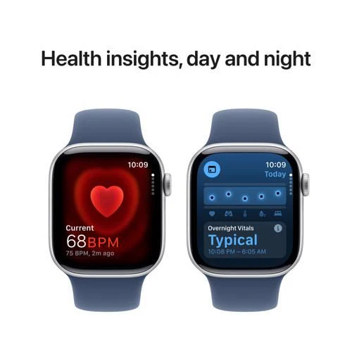 Apple Watch Series 10 GPS 42mm - Cellular - Alumínio Prateado | Bracelete Desportiva Azul Denim- M/L - Image 5