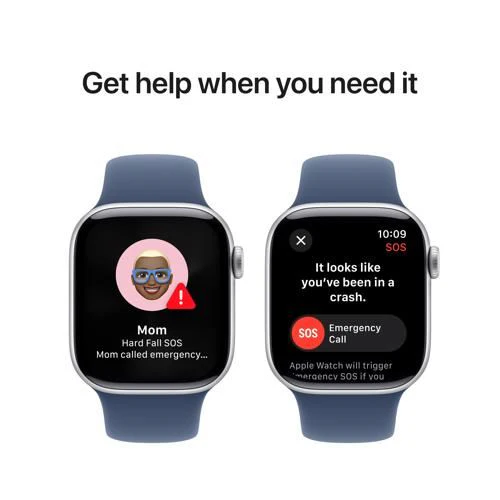 Apple Watch Series 10 GPS 42mm - Cellular - Alumínio Prateado | Bracelete Desportiva Azul Denim- M/L - Image 6