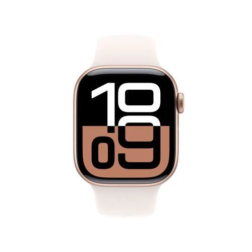 Apple Watch Series 10 GPS 42mm - Cellular - Alumínio Rosa Dourado | Bracelete Desportiva Rosa Leve - M/L - Image 2