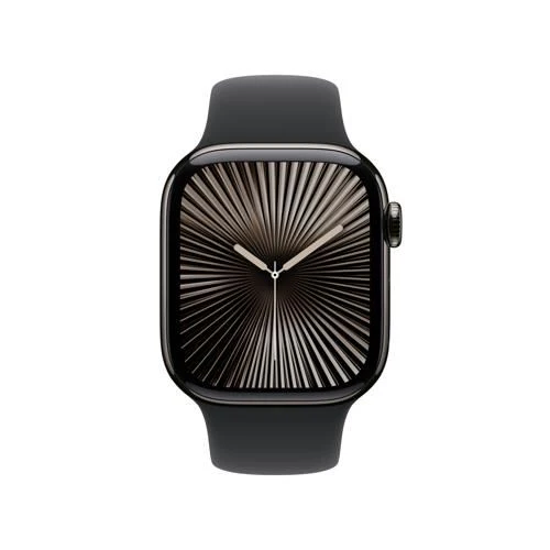 Apple Watch Series 10 GPS 42mm - Cellular - Titânio Ardósia | Bracelete Desportiva Preta - M/L - Image 2