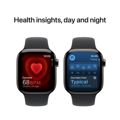 Apple Watch Series 10 GPS 42mm - Cellular - Titânio Ardósia | Bracelete Desportiva Preta - M/L - Image 5