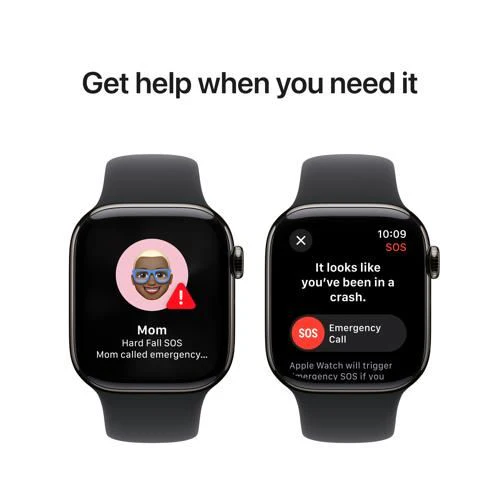 Apple Watch Series 10 GPS 42mm - Cellular - Titânio Ardósia | Bracelete Desportiva Preta - M/L - Image 6