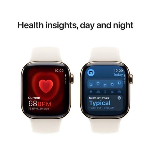 Apple Watch Series 10 GPS 42mm - Cellular - Titânio Dourado | Bracelete Desportiva Luz das Estrelas - S/M - Image 5
