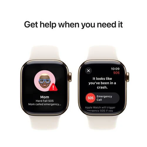 Apple Watch Series 10 GPS 42mm - Cellular - Titânio Dourado | Bracelete Desportiva Luz das Estrelas - S/M - Image 6
