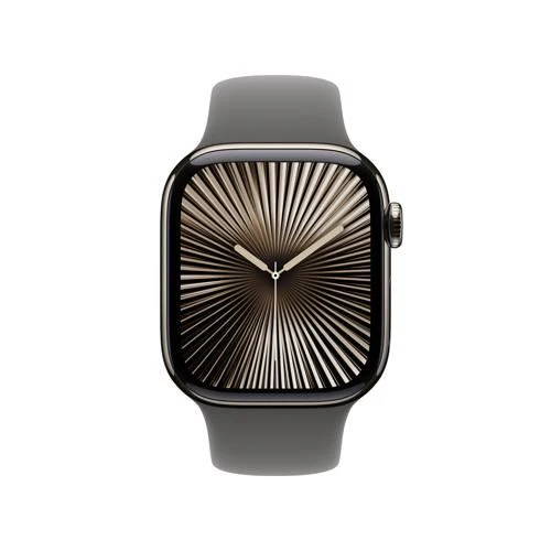 Apple Watch Series 10 GPS 42mm - Cellular - Titânio Natural | Bracelete Desportiva Cinzento Rocha - S/M - Image 2