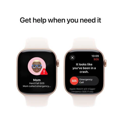 Apple Watch Series 10 GPS 46mm - Alumínio Rosa Dourado | Bracelete Desportiva Rosa leve - M/L - Image 6
