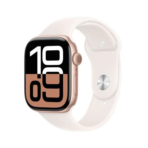 Apple Watch Series 10 GPS 46mm - Cellular - Alumínio Rosa Dourado | Bracelete Desportiva Rosa Leve - S/M