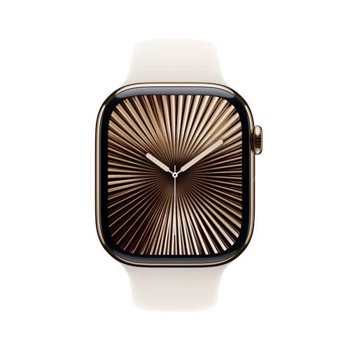 Apple Watch Series 10 GPS 46mm - Cellular - Titânio Dourado | Bracelete Desportiva Luz das Estrelas - S/M - Image 2