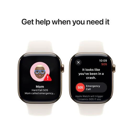 Apple Watch Series 10 GPS 46mm - Cellular - Titânio Dourado | Bracelete Desportiva Luz das Estrelas - S/M - Image 6