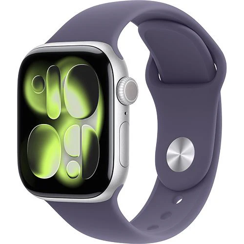 Apple Watch Series 11 Cellular - 42mm - Alumínio Prateado | Sport Band - Roxo névoa - S/M