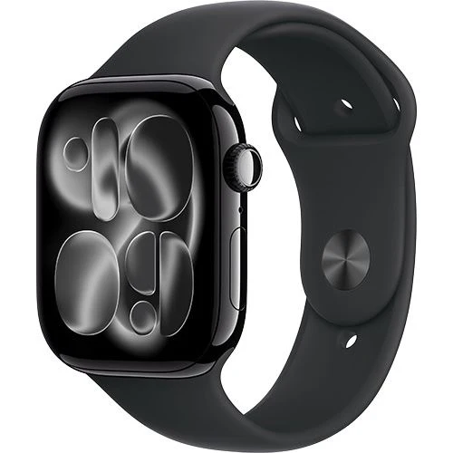 Apple Watch Series 11 Cellular - 46mm - Alumínio Preto Brilhante | Sport Band - Preto - S/M