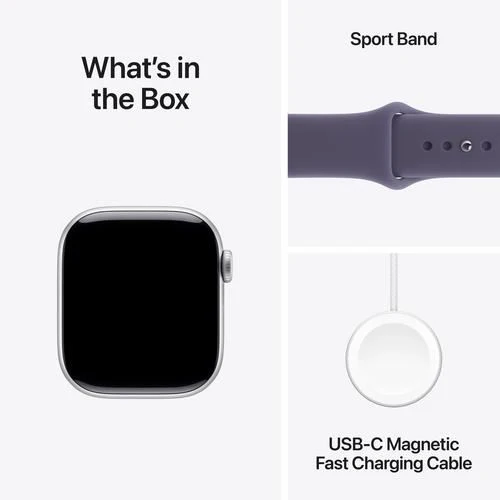 Apple Watch Series 11 GPS - 42mm - Alumínio Prateado | Sport Band - Roxo névoa - M/L - Image 8