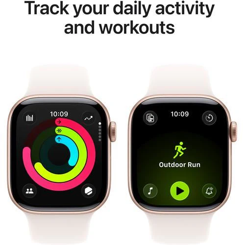 Apple Watch Series 11 GPS - 42mm - Alumínio Rosa Dourado | Sport Band - Rosa leve - M/L - Image 4