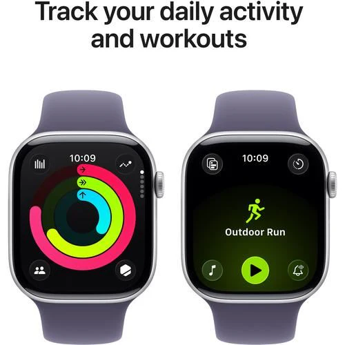 Apple Watch Series 11 GPS - 46mm - Alumínio Prateado | Sport Band - Roxo névoa - S/M - Image 4