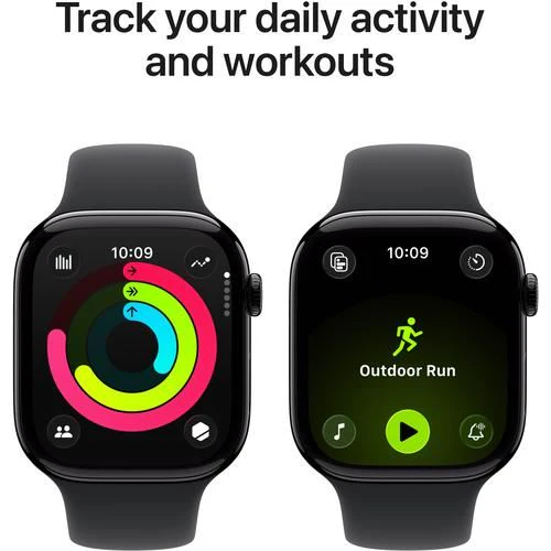 Apple Watch Series 11 GPS - 46mm - Alumínio Preto Brilhante | Sport Band - Preto - S/M - Image 4