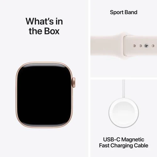 Apple Watch Series 11 GPS - 46mm - Alumínio Rosa Dourado | Sport Band - Rosa leve - M/L - Image 8