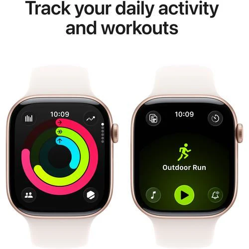 Apple Watch Series 11 GPS - 46mm - Alumínio Rosa Dourado | Sport Band - Rosa leve - S/M - Image 4