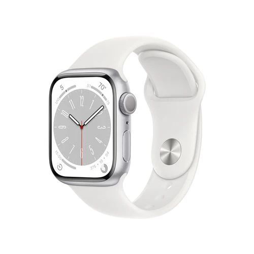 Apple Watch Series 8 GPS 41mm - Alumínio Prateado | Bracelete Desportiva - Branco