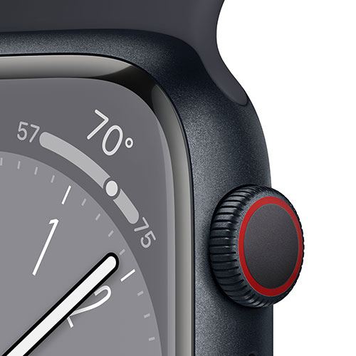 Apple Watch Series 8 GPS 41mm - Cellular - Alumínio Meia-Noite | Bracelete Desportiva Meia-Noite - Image 3