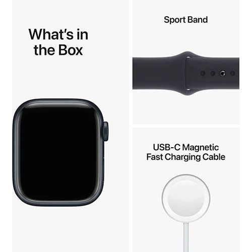 Apple Watch Series 8 GPS 41mm - Cellular - Alumínio Meia-Noite | Bracelete Desportiva Meia-Noite - Image 6