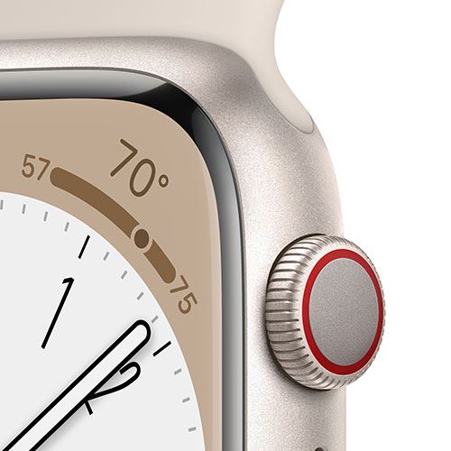 Apple Watch Series 8 GPS 45mm - Cellular - Alumínio Luz das Estrelas | Bracelete Desportiva Luz das Estrelas - Image 3