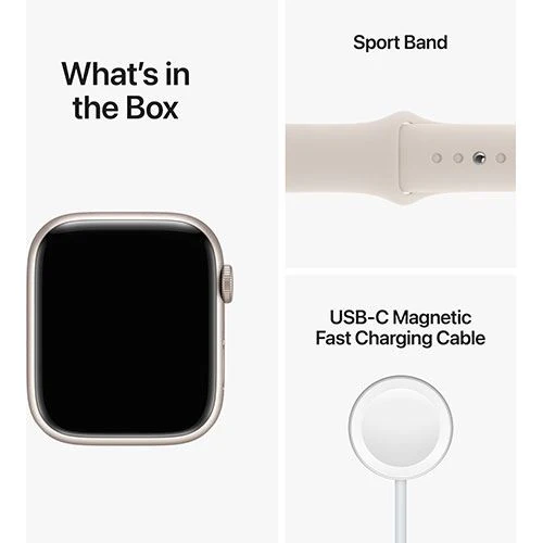 Apple Watch Series 8 GPS 45mm - Cellular - Alumínio Luz das Estrelas | Bracelete Desportiva Luz das Estrelas - Image 6