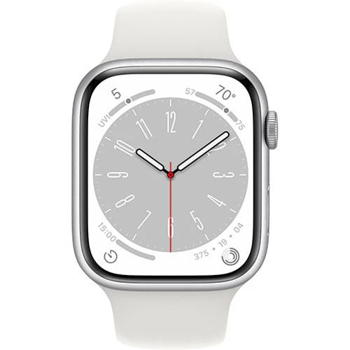 Apple Watch Series 8 GPS 45mm - Cellular - Alumínio Prateado | Bracelete Desportiva - Branco - Image 2