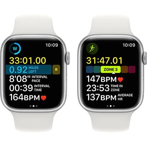 Apple Watch Series 8 GPS 45mm - Cellular - Alumínio Prateado | Bracelete Desportiva - Branco - Image 5