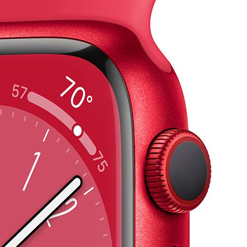 Apple Watch Series 8 GPS 41mm - Cellular - Alumínio (PRODUCT) RED | Bracelete Desportiva - Vermelho - Image 3