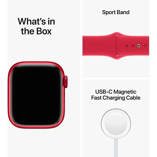 Apple Watch Series 8 GPS 41mm - Cellular - Alumínio (PRODUCT) RED | Bracelete Desportiva - Vermelho - Image 6