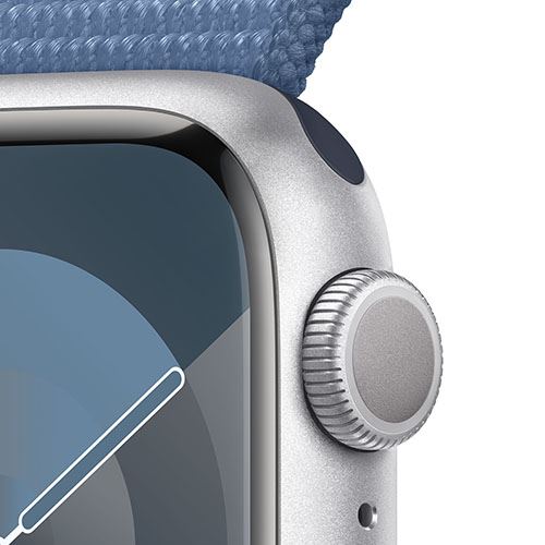 Apple Watch Series 9 GPS 41mm - Alumínio Prateado | Bracelete Loop Azul - Image 3