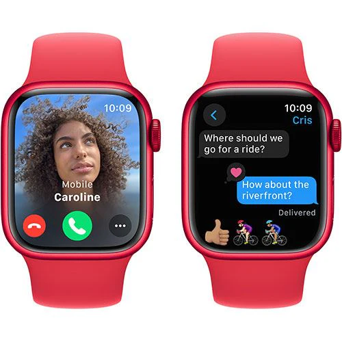 Apple Watch Series 9 GPS 41mm - Alumínio (Product) Red | Bracelete Desportiva (Product) Red - S/M - Image 3