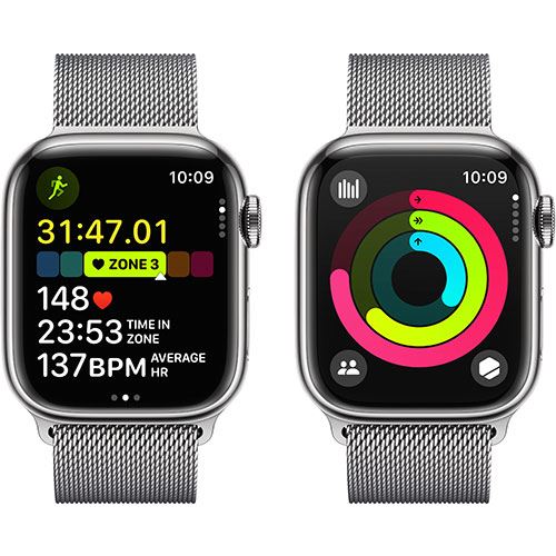 Apple Watch Series 9 GPS 41mm - Cellular - Aço Inoxidável Prateado | Bracelete Milanese Prateado - Image 4