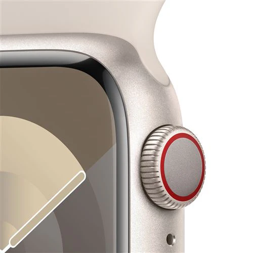 Apple Watch Series 9 GPS 41mm - Cellular - Alumínio Luz das estrelas | Bracelete Desportiva Luz das estrelas - M/L - Image 3