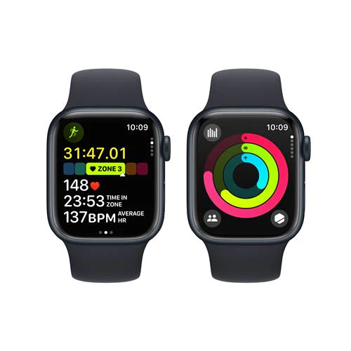 Apple Watch Series 9 GPS 41mm - Cellular - Alumínio Meia-noite | Bracelete Desportiva Meia-noite - S/M - Image 5