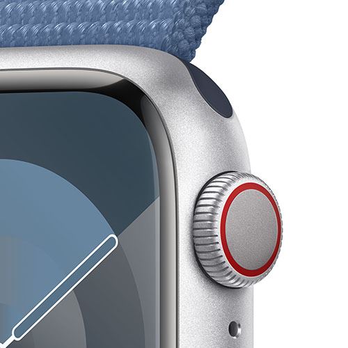 Apple Watch Series 9 GPS 41mm - Cellular - Alumínio Prateado | Bracelete Loop Azul - Image 3
