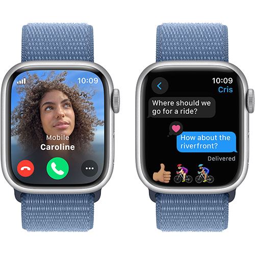 Apple Watch Series 9 GPS 41mm - Cellular - Alumínio Prateado | Bracelete Loop Azul - Image 4