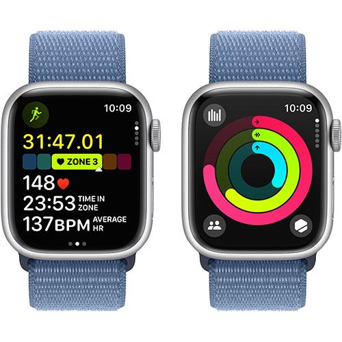 Apple Watch Series 9 GPS 41mm - Cellular - Alumínio Prateado | Bracelete Loop Azul - Image 5