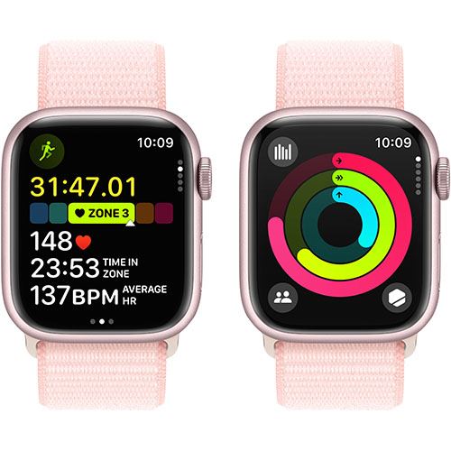 Apple Watch Series 9 GPS 41mm - Cellular - Alumínio Rosa | Bracelete Loop Rosa - Image 5