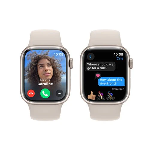 Apple Watch Series 9 GPS 41mm - Alumínio Luz das estrelas | Bracelete Desportiva Luz das estrelas - S/M - Image 4