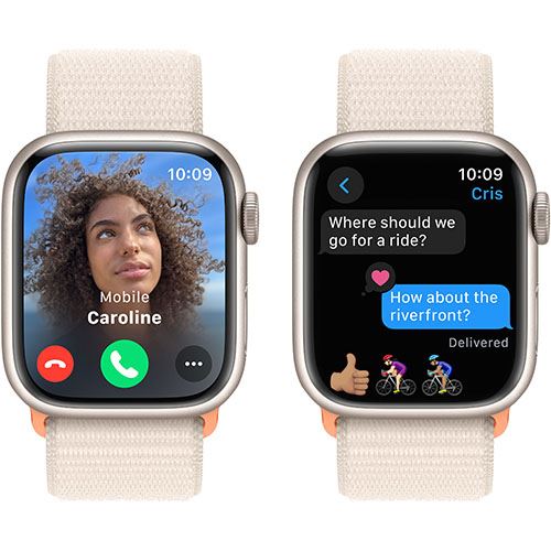 Apple Watch Series 9 GPS 41mm - Alumínio Luz das Estrelas | Bracelete Loop Luz das Estrelas - Image 4