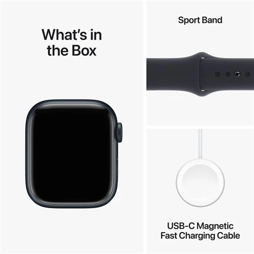 Apple Watch Series 9 GPS 41mm - Alumínio Meia-noite | Bracelete Desportiva Meia-noite - M/L - Image 6