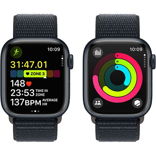 Apple Watch Series 9 GPS 41mm - Alumínio Meia-noite | Bracelete Loop Meia-noite - Image 5