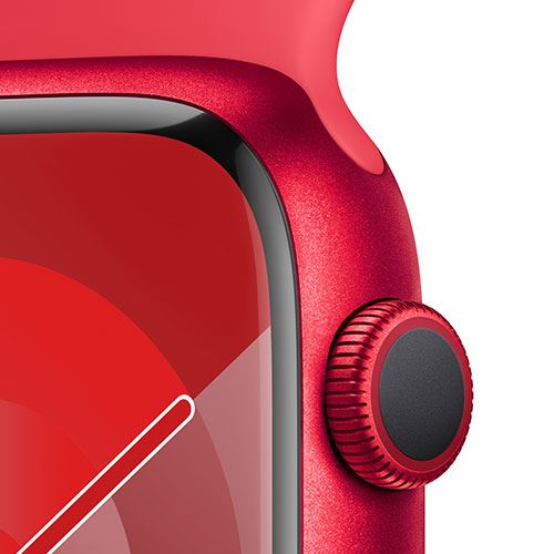 Apple Watch Series 9 GPS 45mm - Alumínio (Product) Red | Bracelete Desportiva (Product) Red - S/M - Image 5