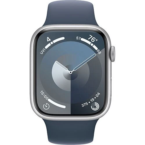 Apple Watch Series 9 GPS 45mm - Cellular - Aço Inoxidável Prateado | Bracelete Desportiva Azul trovoada - M/L - Image 2